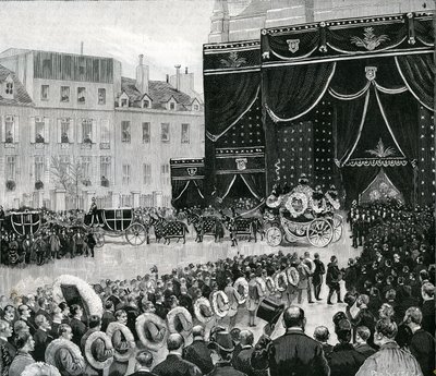 Arrival of the Funeral Procession of Marguerite Boucicaut at the Church of Saint-Thomas d